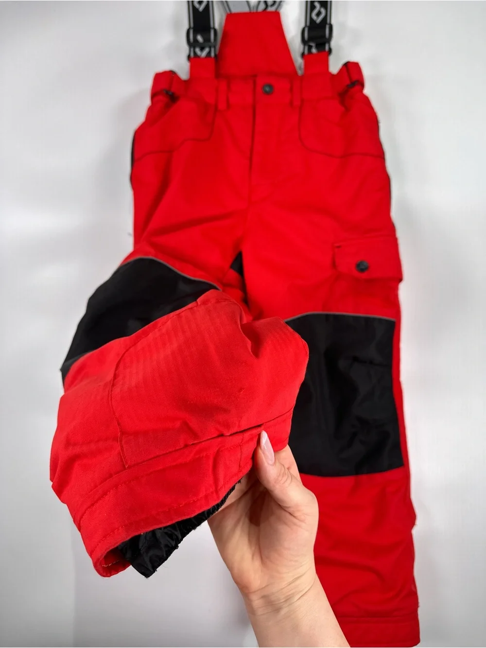 Jupa Dridux Insulated Ski Bib Pants Waterproof Snow Gear Red Black Size 6